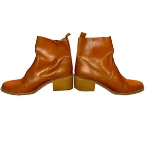 Mossimo Tan Faux Leather Ankle Boots